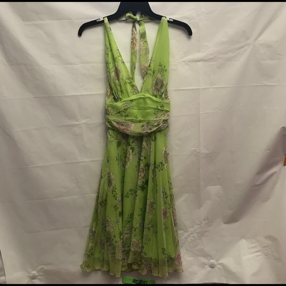 Namdar green apple summer cocktail dress